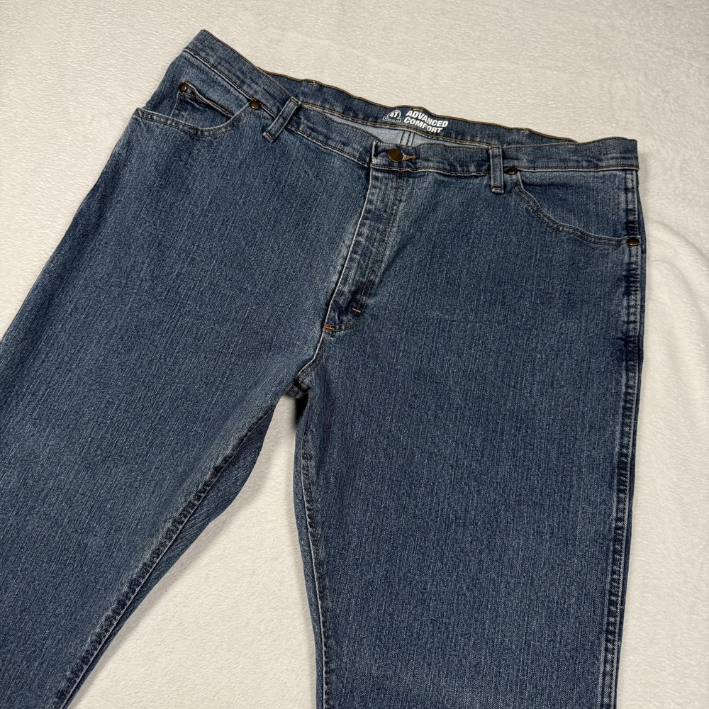 Wrangler Jeans Mens 38x30 Blue Advanced Comfort‎ Regular Fit Straight Leg Denim